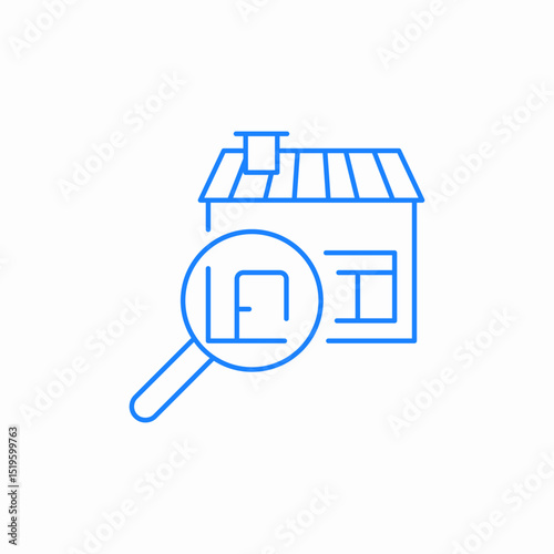 find property search icon sign vector