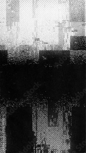 Real Analog Static Flickering Noise Texture With Horizontal Stripes And Digital Glitches