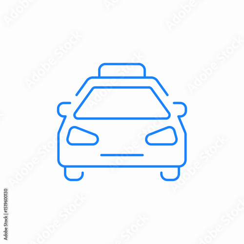front taxi car icon sign vector