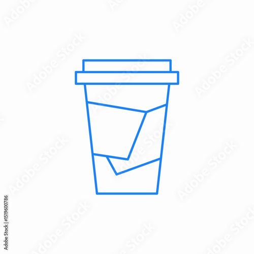 hot coffee card icon sign vector