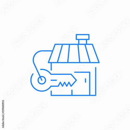 house key icon sign vector
