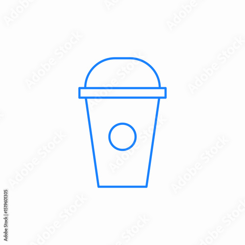 iced coffee icon sign vector