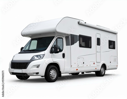 New White Motorhome RV Campervan for Family Travel Adventures Ideal for Road Trip Vacation