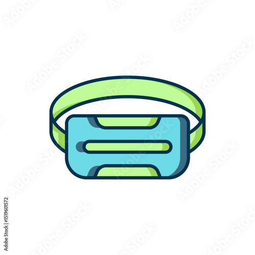 Filled outline Virtual reality glasses icon isolated on white background. Stereoscopic 3d vr mask. Optical head mounted display. Flat filled outline style with shadow. Vector