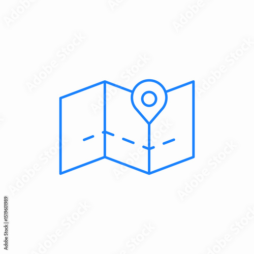 map location pin icon sign vector