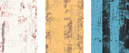 Glitch distorted geometric shape . Noise destroyed logo . Trendy defect error shapes . Glitched frame .Grunge textured . Distressed effect .Vector shapes with a halftone dots screen print texture.