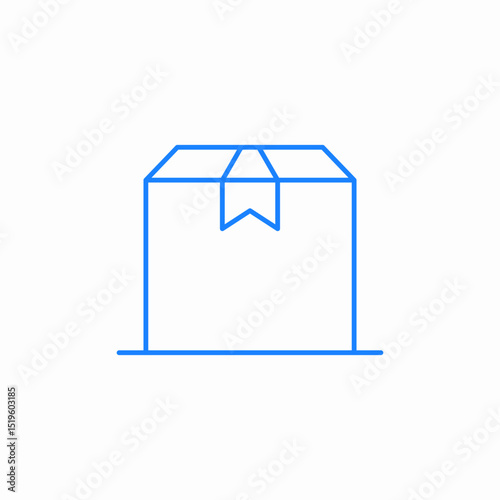 plain shipping box icon sign vector