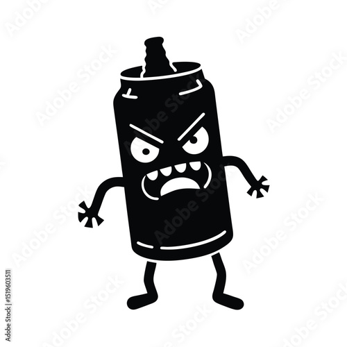 Funny beer vector silhouette art