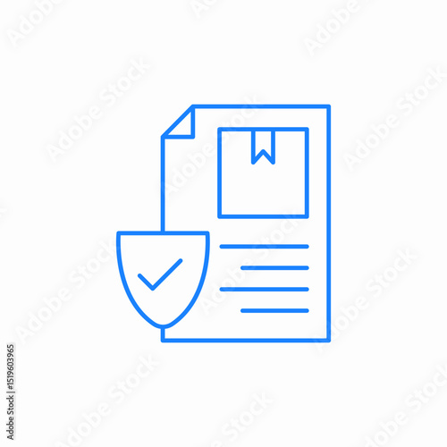 secure document package icon sign vector
