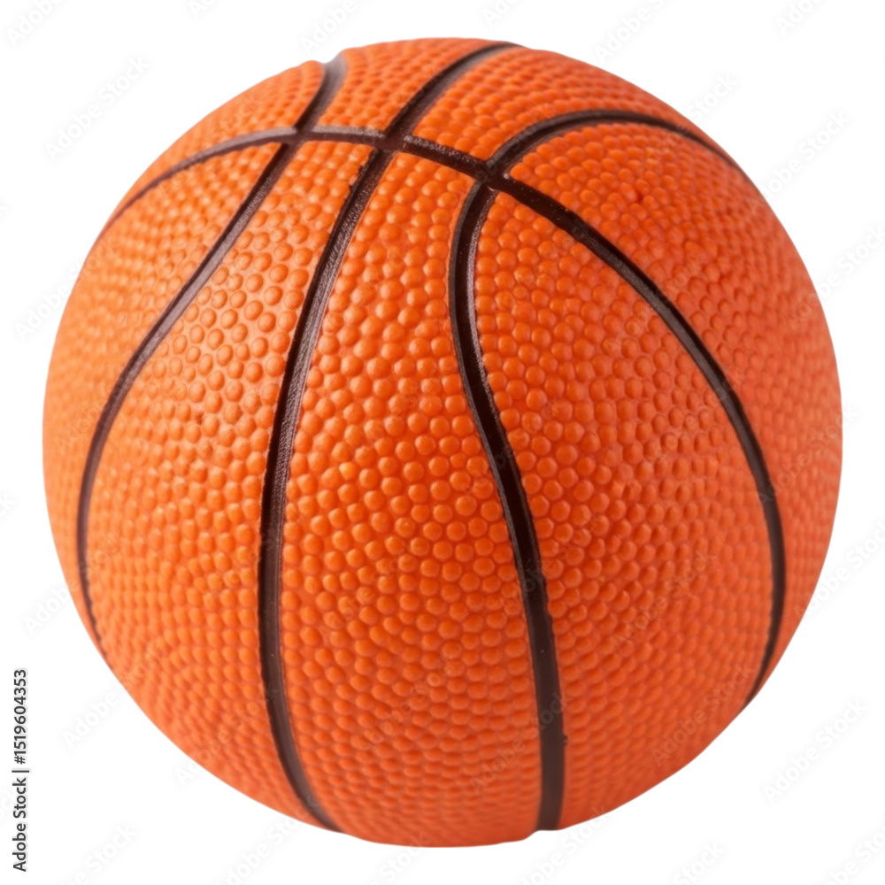 Fototapeta premium Close-up of textured orange basketball with black lines