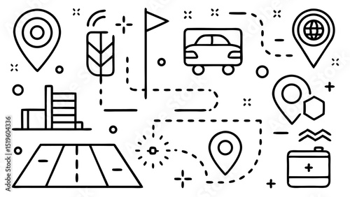 set of vector drawing tools