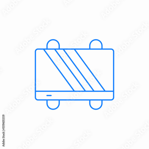 tv screen hanging wall icon sign vector
