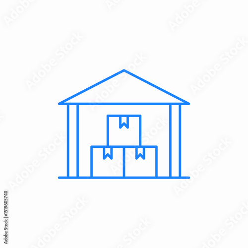 warehouse storage boxes icon sign vector