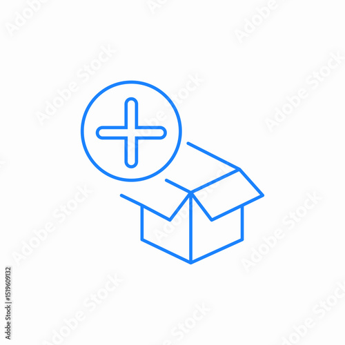 add package icon sign vector