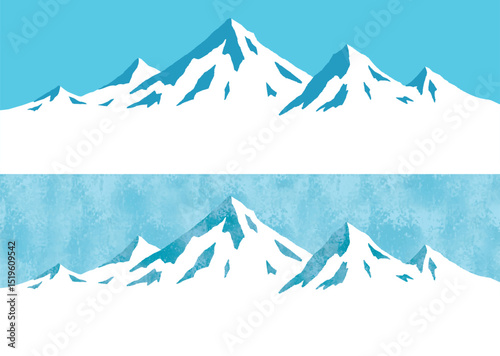 白い雪山アルプスのイメージ