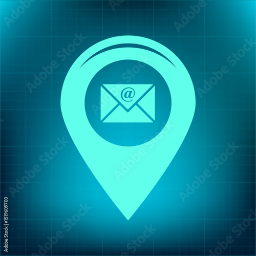 Vector icon on a blue background with a gradient