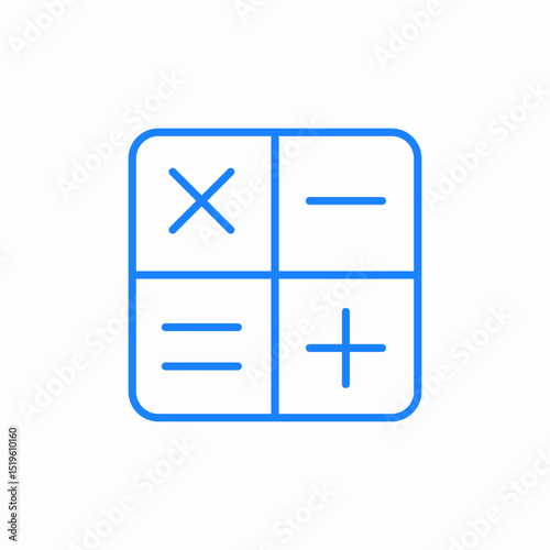 calculator math symbols icon sign vector