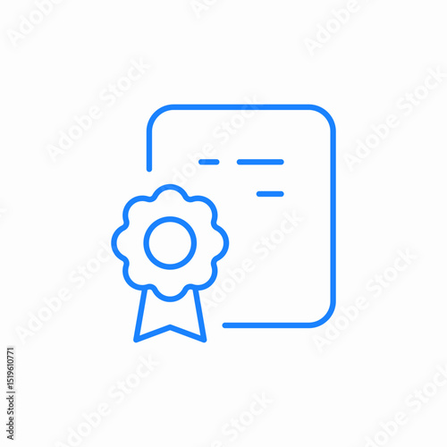 certificate ribbon award icon sign vector