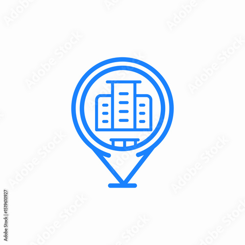 city map pin icon sign vector