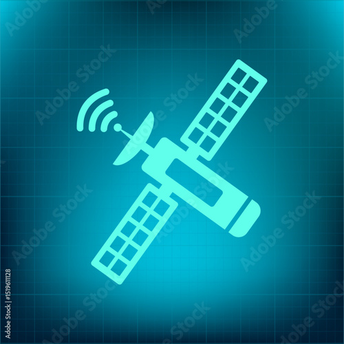Vector icon on a blue background with a gradient