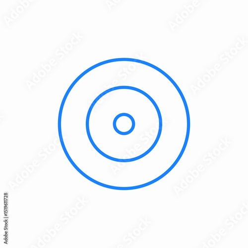 concentric circles icon sign vector