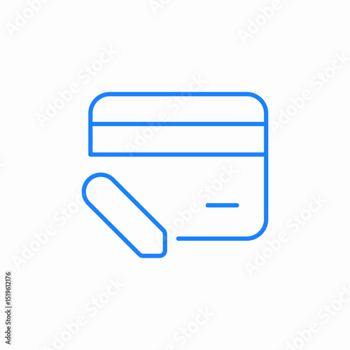 credit card remove icon sign vector