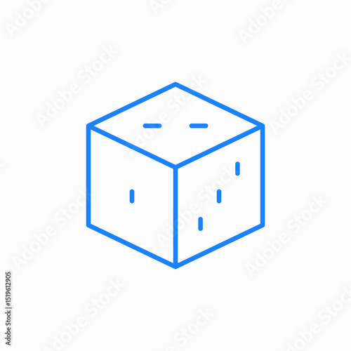 dotted cube icon sign vector