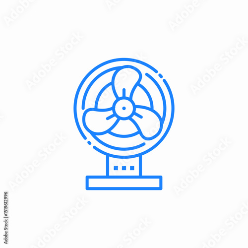electric fan appliance icon sign vector