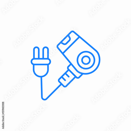 electric hair dryer icon sign vector