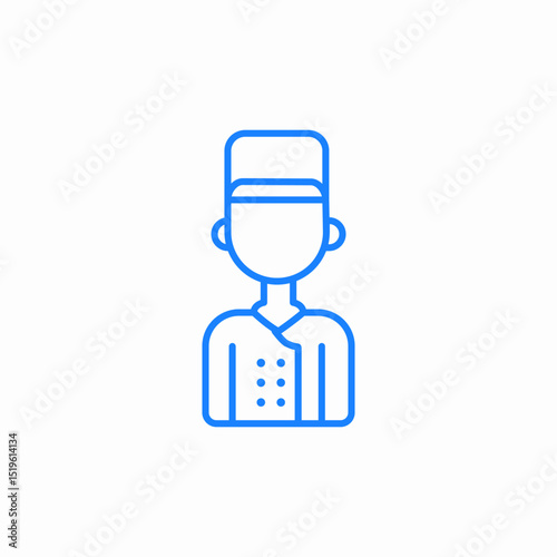 hotel concierge person icon sign vector