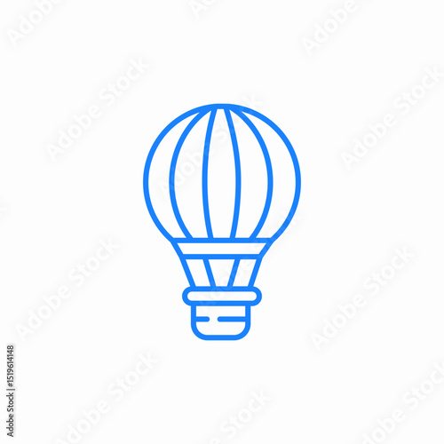 hot air balloon icon sign vector