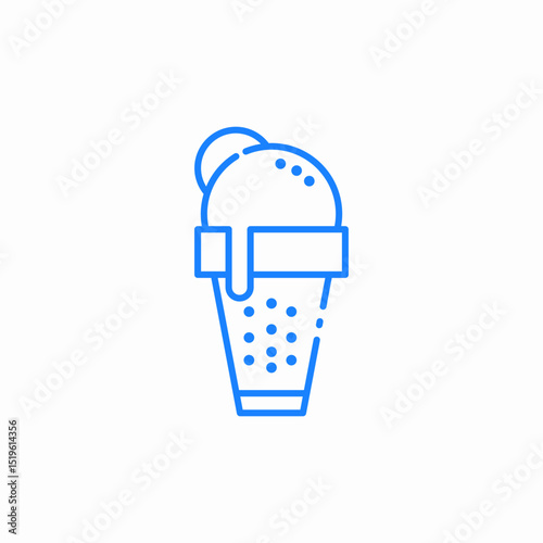 ice cream cone icon sign vector