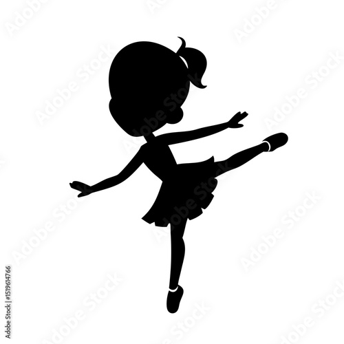 Ballet dancer in a graceful pose during a performance in a dance studio setting