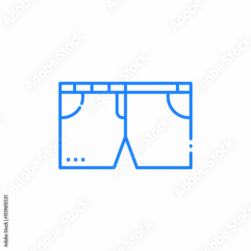 mens shorts icon sign vector