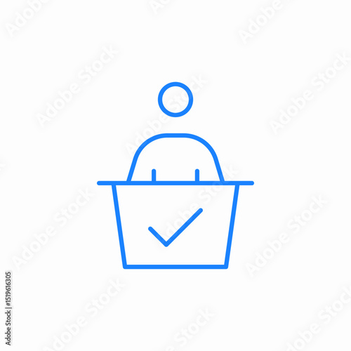 person approve icon sign vector