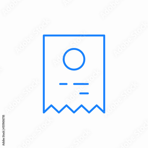 receipt document invoice icon sign vector