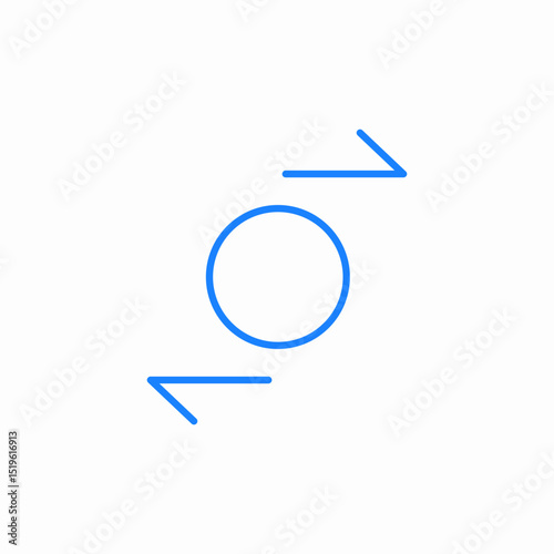 rotating arrows icon sign vector