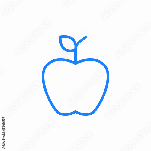 simple apple fruit icon sign vector