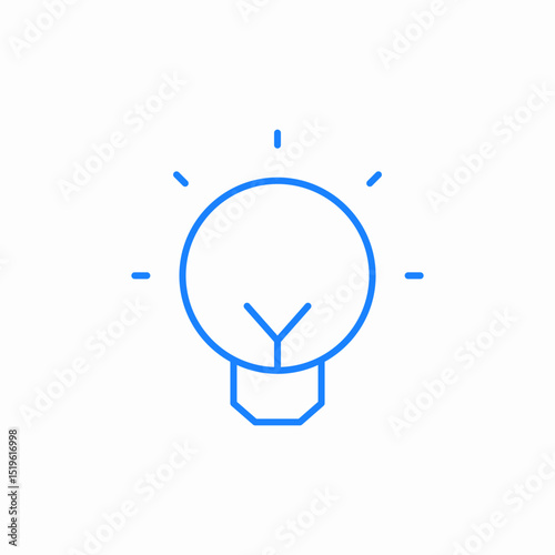 shining lightbulb icon sign vector