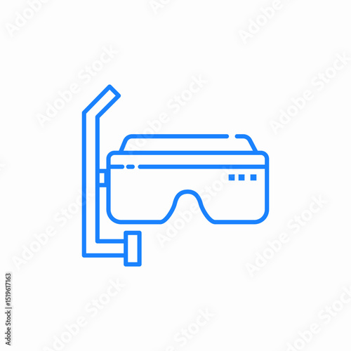 snorkeling mask breather icon sign vector