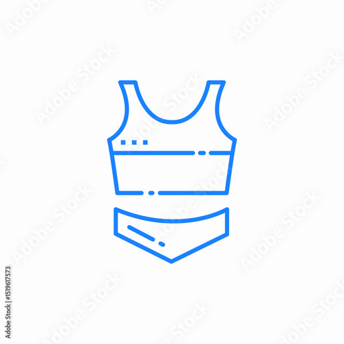 swimwear bikini set icon sign vector
