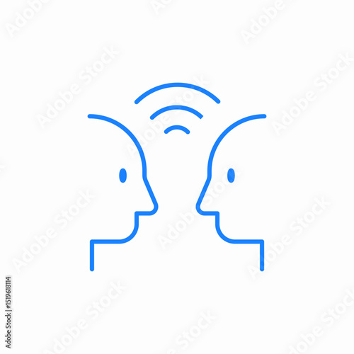 two people talking icon sign vector