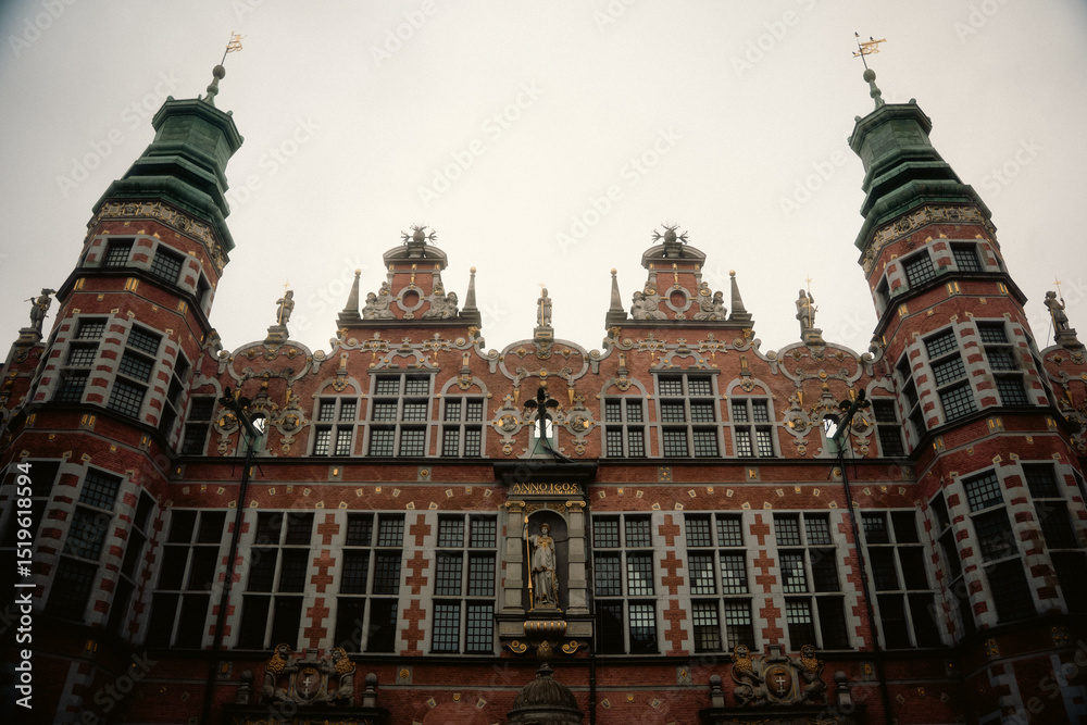 Naklejka premium ポーランド・グダニスクの美しい歴史的街並み