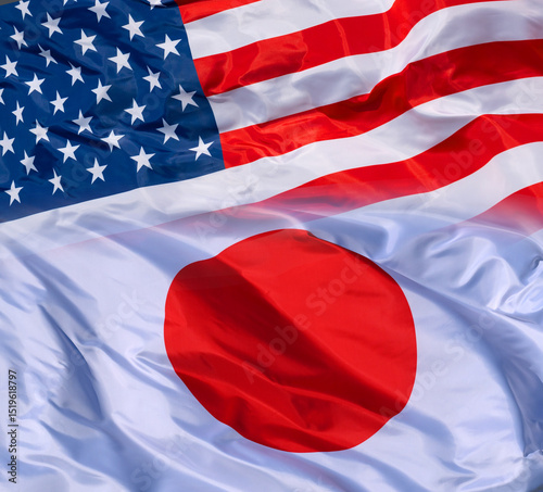 flags as a symbol of the relationship between the United States and Japan