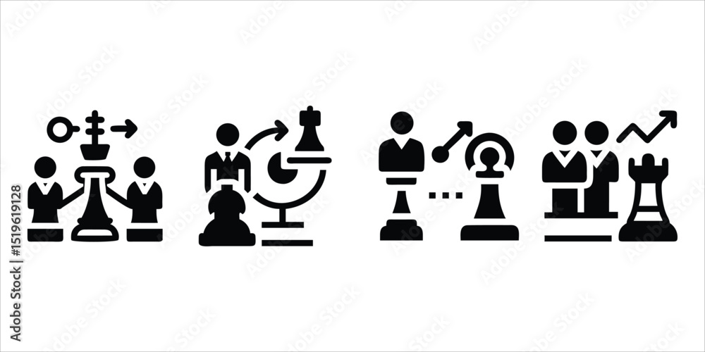 Obraz premium Circle of diverse people vector icon symbol for business team concept