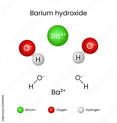 Barium Hydroxide Molecular Structure Representation