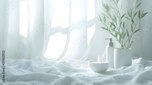White Spa Inspired Still Life With Soft Light