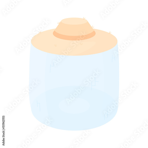 Beekeeper hat. Headgear to protect against bees on the pasik. Beekeeping concept, safety precautions when breeding insects. Bite protection.