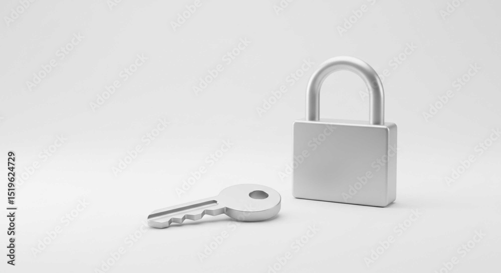 Naklejka premium lock and key