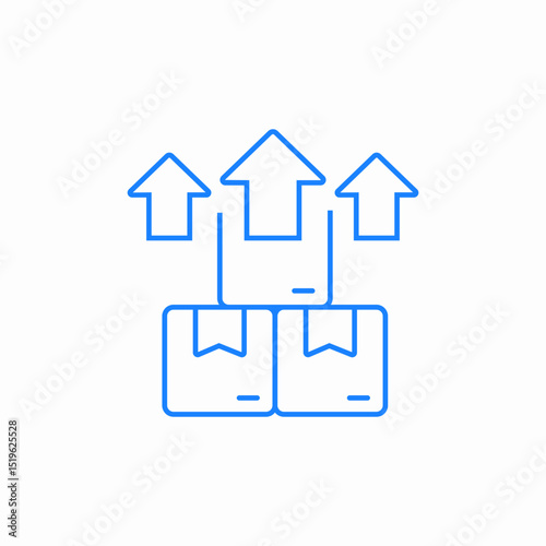 bulk shipment icon sign vector